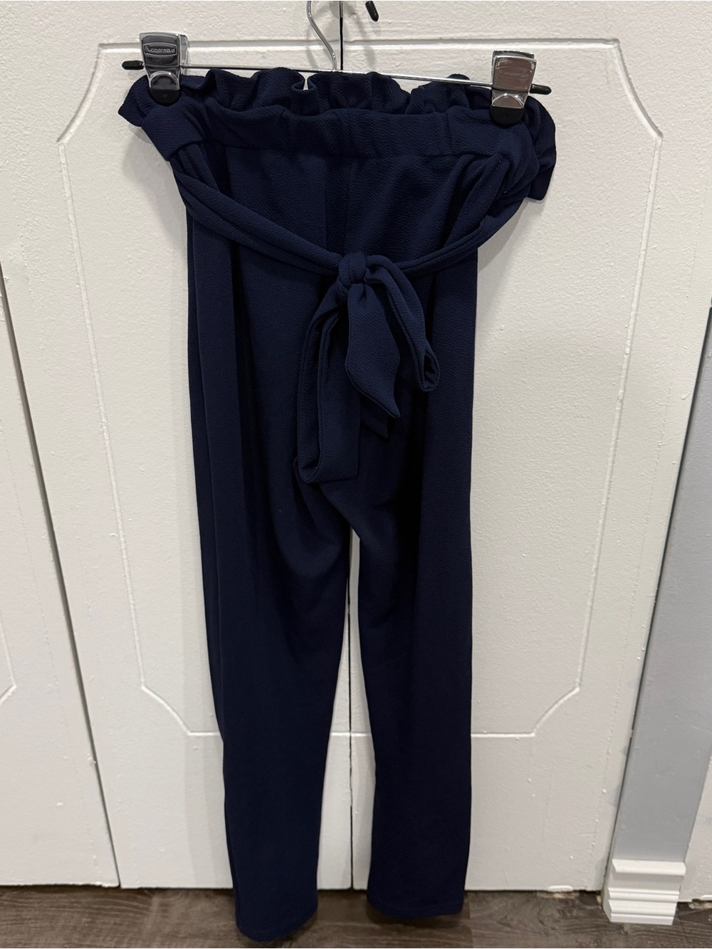 Shein Blue Tie High Waisted Pants